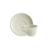 La Cartuja de Sevilla Set de 4 tazas de café con platillos colección Ochavada Blanca > Set De Tazas Con Platillos