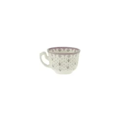 La Cartuja de Sevilla Set de 4 tazas de café con platillos colección Flor de Lis Rosa > Set De Tazas Con Platillos
