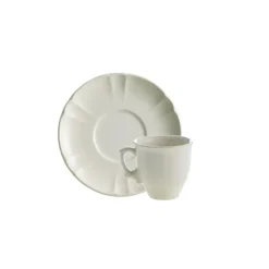 La Cartuja de Sevilla Set de 4 tazas de café con platillos colección Imperio Blanca > Set De Tazas Con Platillos