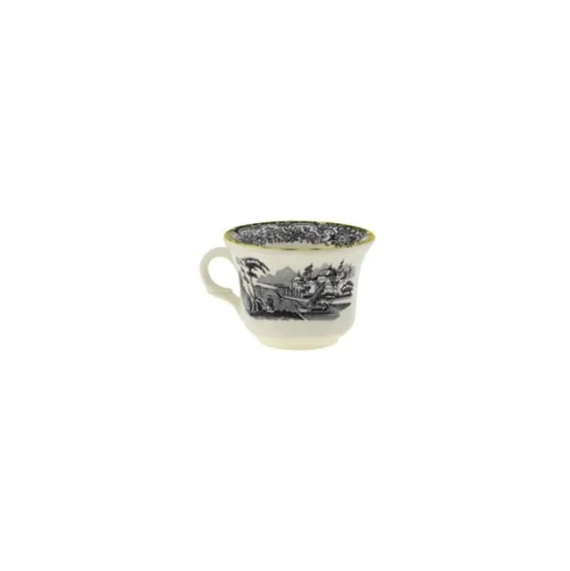 La Cartuja de Sevilla Set de 4 tazas de café con platillos colección Negro Vistas Yellow by Aaron Stewart > Set De Tazas Con Platillos