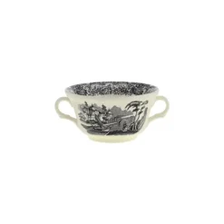 La Cartuja de Sevilla Set de 4 tazas de consomé con platillo colección Negro Vistas > Set Y Servicios|Boles Y Tazas De Consomé
