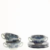 La Cartuja de Sevilla Set de 6 tazas de consomé con platillos colección Ceilán > Set Y Servicios|Boles Y Tazas De Consomé