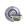 La Cartuja de Sevilla Set de 6 tazas de consomé con platillos colección Negro Vistas Blue by Aaron Stewart > Set Y Servicios|Boles Y Tazas De Consomé