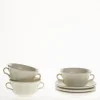La Cartuja de Sevilla Set de 12 tazas de consomé con platillos colección Ochavada Blanca > Set Y Servicios|Boles Y Tazas De Consomé