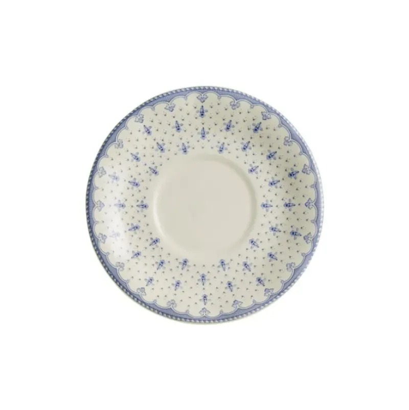 La Cartuja de Sevilla Set de 12 tazas de consomé con platillos colección Flor de Lis Azul > Set Y Servicios|Boles Y Tazas De Consomé