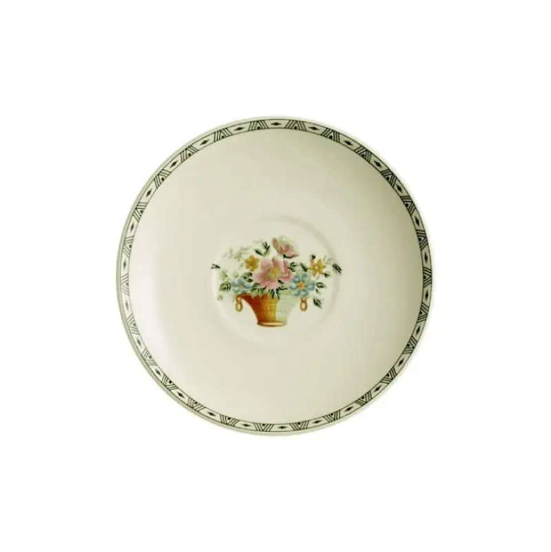 La Cartuja de Sevilla Set de 12 tazas de consomé con platillos colección Canasto Floral > Set Y Servicios|Boles Y Tazas De Consomé