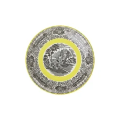 La Cartuja de Sevilla Set de 12 tazas de consomé con platillos colección Negro Vistas Yellow by Aaron Stewart > Set Y Servicios|Boles Y Tazas De Consomé