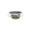 La Cartuja de Sevilla Set de 12 tazas de consomé con platillos colección Negro Vistas Blue by Aaron Stewart > Set Y Servicios|Boles Y Tazas De Consomé