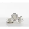 La Cartuja de Sevilla Set de 4 tazas de desayuno con platillos colección Flor de Lis Azul > Set De Tazas Con Platillos