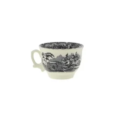 La Cartuja de Sevilla Set de 4 tazas de desayuno con platillos colección Negro Vistas > Set De Tazas Con Platillos