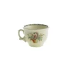 La Cartuja de Sevilla Set de 12 tazas de desayuno con platillos colección Canasto Floral > Set De Tazas Con Platillos