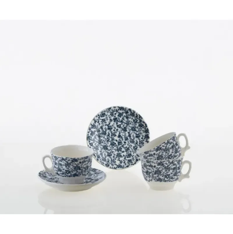 La Cartuja de Sevilla Set de 12 tazas de desayuno con platillos colección Laberinto > Set De Tazas Con Platillos