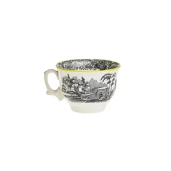 La Cartuja de Sevilla Set de 12 tazas de desayuno con platillos colección Negro Vistas Yellow by Aaron Stewart > Set De Tazas Con Platillos
