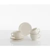 La Cartuja de Sevilla Set de 6 tazas de desayuno con platillos colección Aurora Blanca > Set De Tazas Con Platillos
