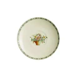 La Cartuja de Sevilla Set de 6 tazas de desayuno con platillos colección Canasto Floral > Set De Tazas Con Platillos