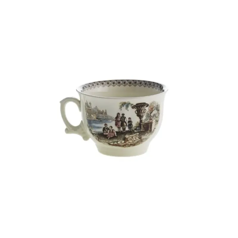 La Cartuja de Sevilla Set de 6 tazas de desayuno con platillos colección Atenea > Set De Tazas Con Platillos
