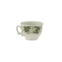 La Cartuja de Sevilla Set de 6 tazas de desayuno con platillos colección Yedra > Set De Tazas Con Platillos