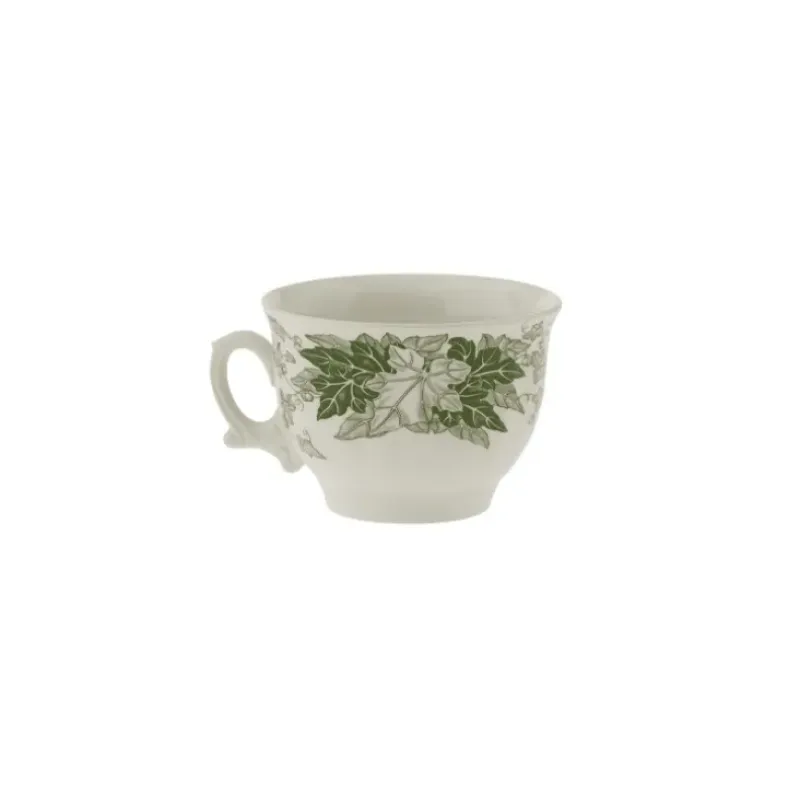 La Cartuja de Sevilla Set de 6 tazas de desayuno con platillos colección Yedra > Set De Tazas Con Platillos