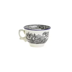 La Cartuja de Sevilla Set de 6 tazas de desayuno con platillos colección Negro Vistas Blue by Aaron Stewart > Set De Tazas Con Platillos