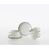 La Cartuja de Sevilla Set de 4 tazas de desayuno con platillos colección Basic Line Blue > Set De Tazas Con Platillos