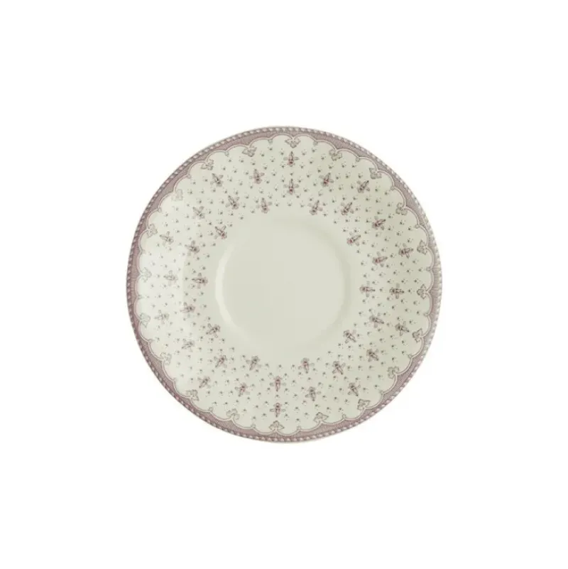 La Cartuja de Sevilla Set de 6 tazas de desayuno con platillos colección Flor de Lis Rosa > Set De Tazas Con Platillos