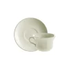 La Cartuja de Sevilla Set de 4 tazas de té con platillos colección Ochavada Blanca > Set De Tazas Con Platillos