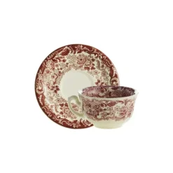 La Cartuja de Sevilla Set de 4 tazas de té con platillos colección 202 Rosa > Set De Tazas Con Platillos