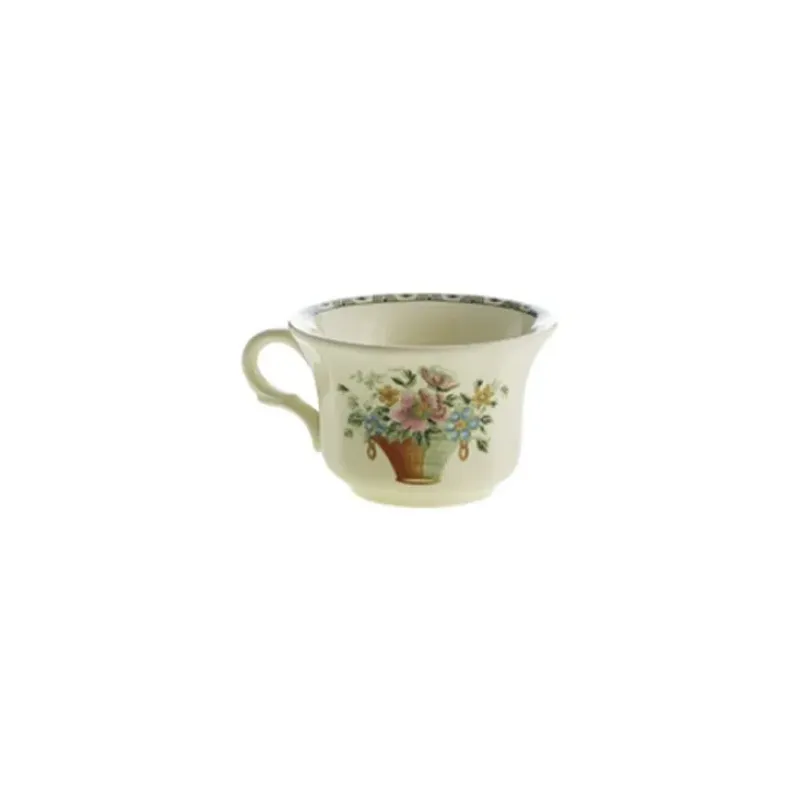 La Cartuja de Sevilla Set de 4 tazas de té con platillos colección Canasto Floral > Set De Tazas Con Platillos