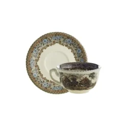 La Cartuja de Sevilla Set de 4 tazas de té con platillos colección Viejo Molino > Set De Tazas Con Platillos