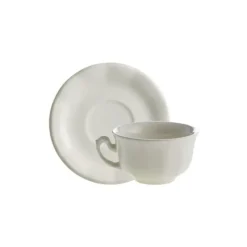 La Cartuja de Sevilla Set de 4 tazas de té con platillos colección Aurora Blanca > Set De Tazas Con Platillos