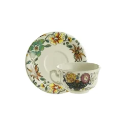 La Cartuja de Sevilla Set de 4 tazas de té con platillos colección Bellavista > Set De Tazas Con Platillos