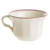 La Cartuja de Sevilla Set de 4 tazas de té con platillos colección Basic Line Red > Set De Tazas Con Platillos