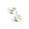 La Cartuja de Sevilla Set de 4 tazas de té con platillos colección Odette Gold > Set De Tazas Con Platillos