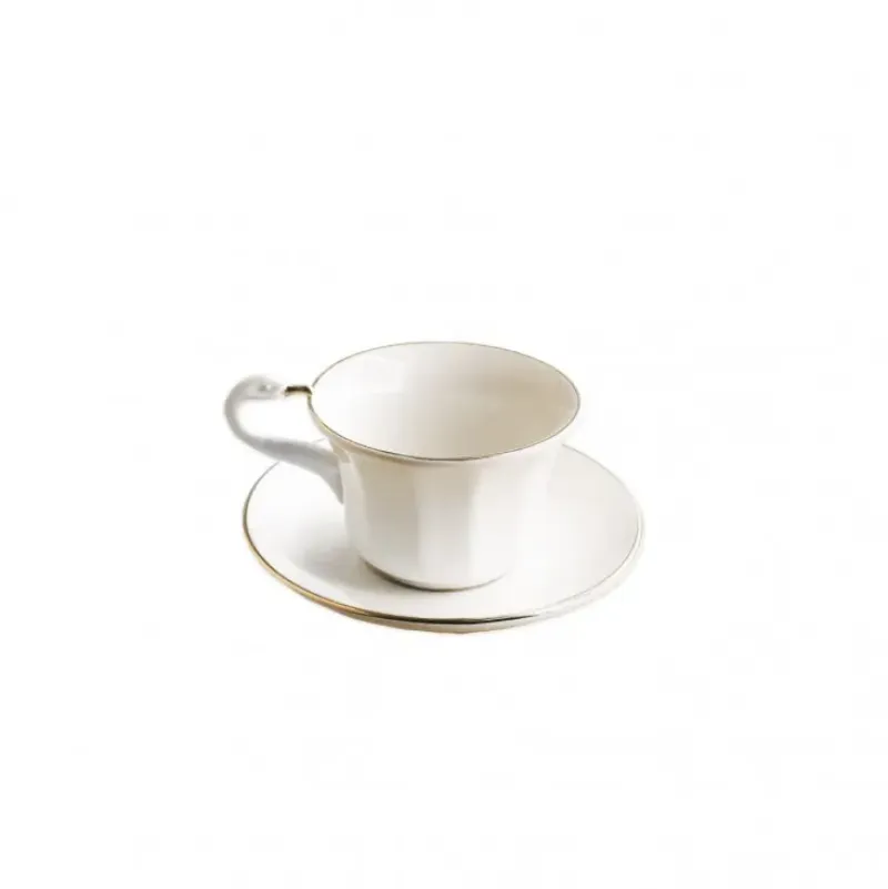 La Cartuja de Sevilla Set de 4 tazas de té con platillos colección Odette Gold > Set De Tazas Con Platillos