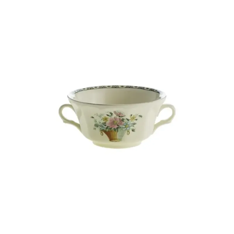 La Cartuja de Sevilla Taza de consomé colección Canasto Floral > Boles Y Tazas De Consomé