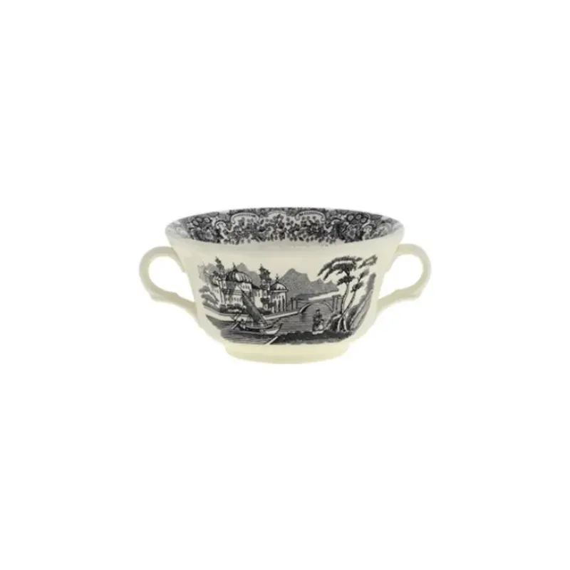La Cartuja de Sevilla Taza de consomé colección Negro Vistas > Boles Y Tazas De Consomé