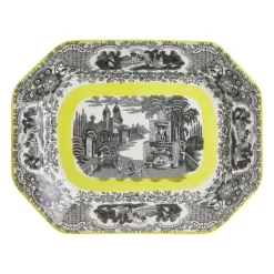 La Cartuja de Sevilla Vajilla completa de 27 piezas colección Negro Vistas Yellow by Aaron Stewart > Vajillas